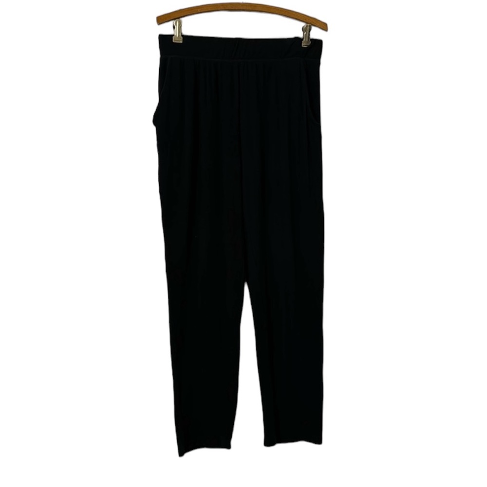 La Cera Lightweight Fleece Pull on Pants. In Black. GUC